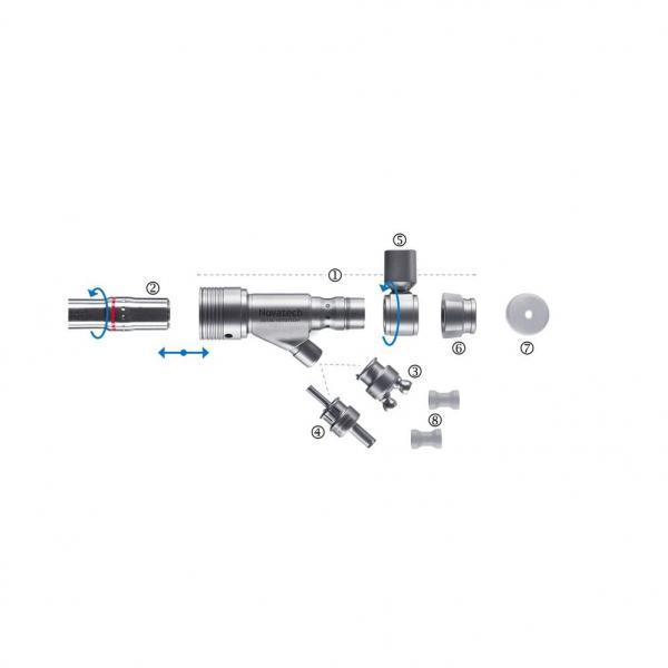 Complete set bestaand uit Bronchoscope Head, 5 tubes, Lateral Double Port, Injection Cannula