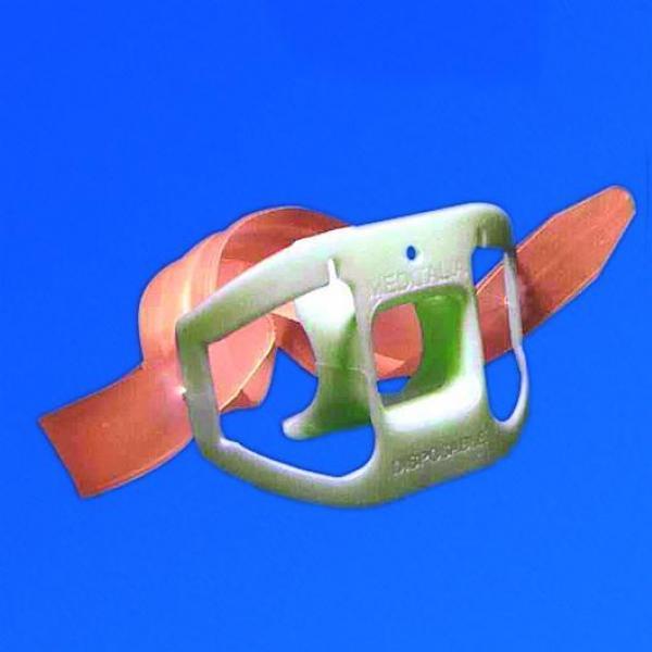 Bijtblok met hoofdband en tongdepressor